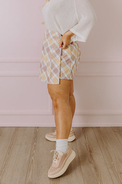 Magic Melody Wrap Skirt in Primrose Yellow Curves