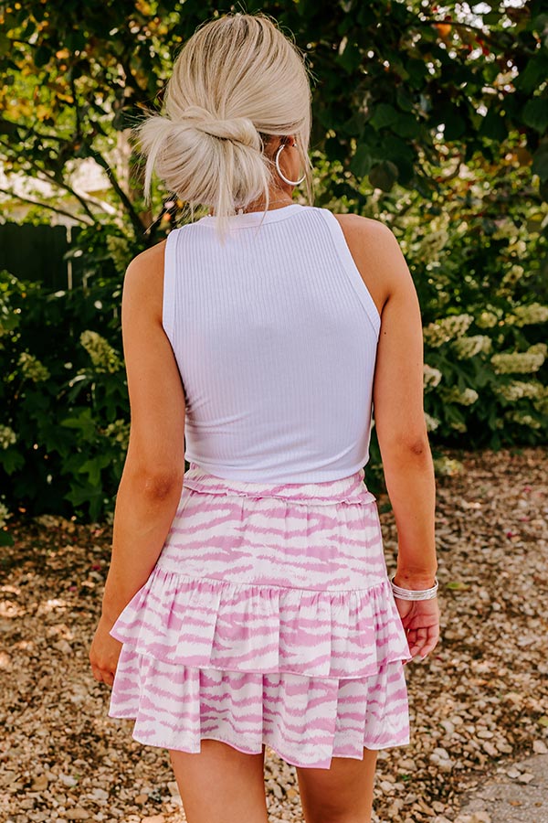 Carefree Days Ribbed Tank in White