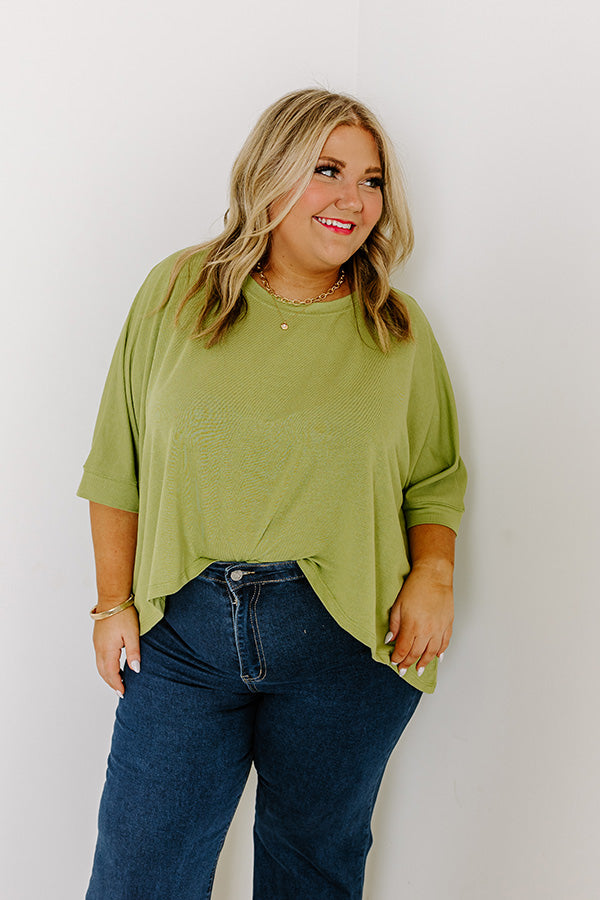 One Way Ticket Shift Top in Lime Punch Curves