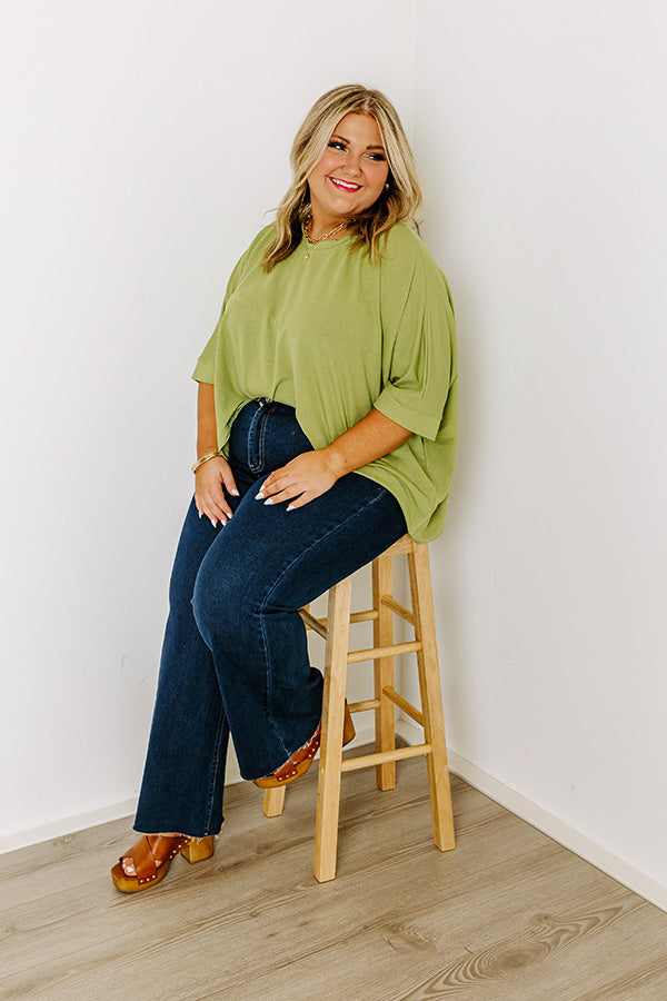 One Way Ticket Shift Top in Lime Punch Curves
