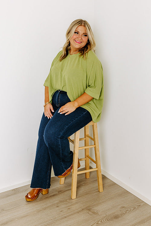 One Way Ticket Shift Top in Lime Punch Curves
