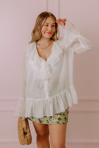 Positive Affirmation Shift Top In White