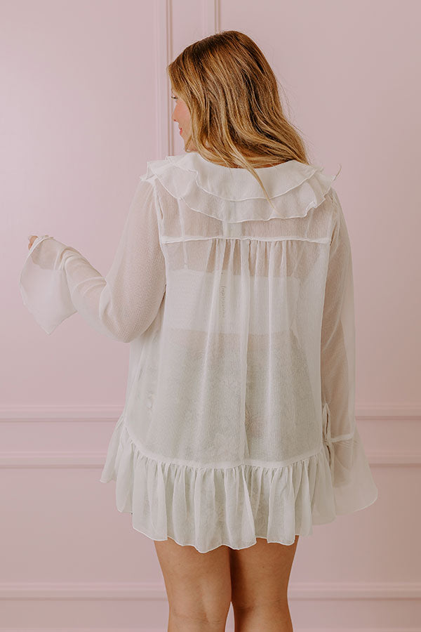 Positive Affirmation Shift Top In White