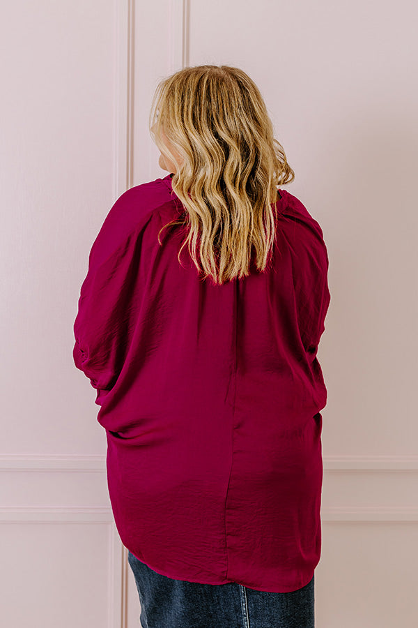 New To Town Shift Top In Berry Curves