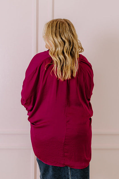 New To Town Shift Top In Berry Curves