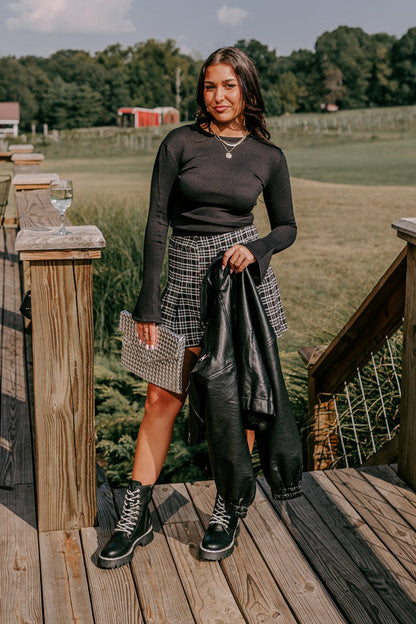 Rare Dream Ribbed Top In Black