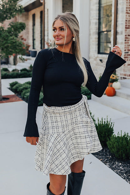 Rare Dream Ribbed Top In Black