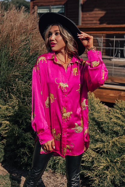On The PR List Button Up In Fuchsia