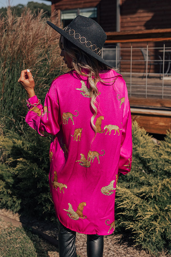 On The PR List Button Up In Fuchsia