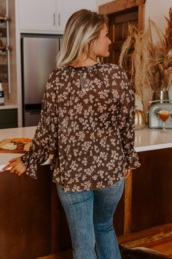 Floral Fascination Shift Top