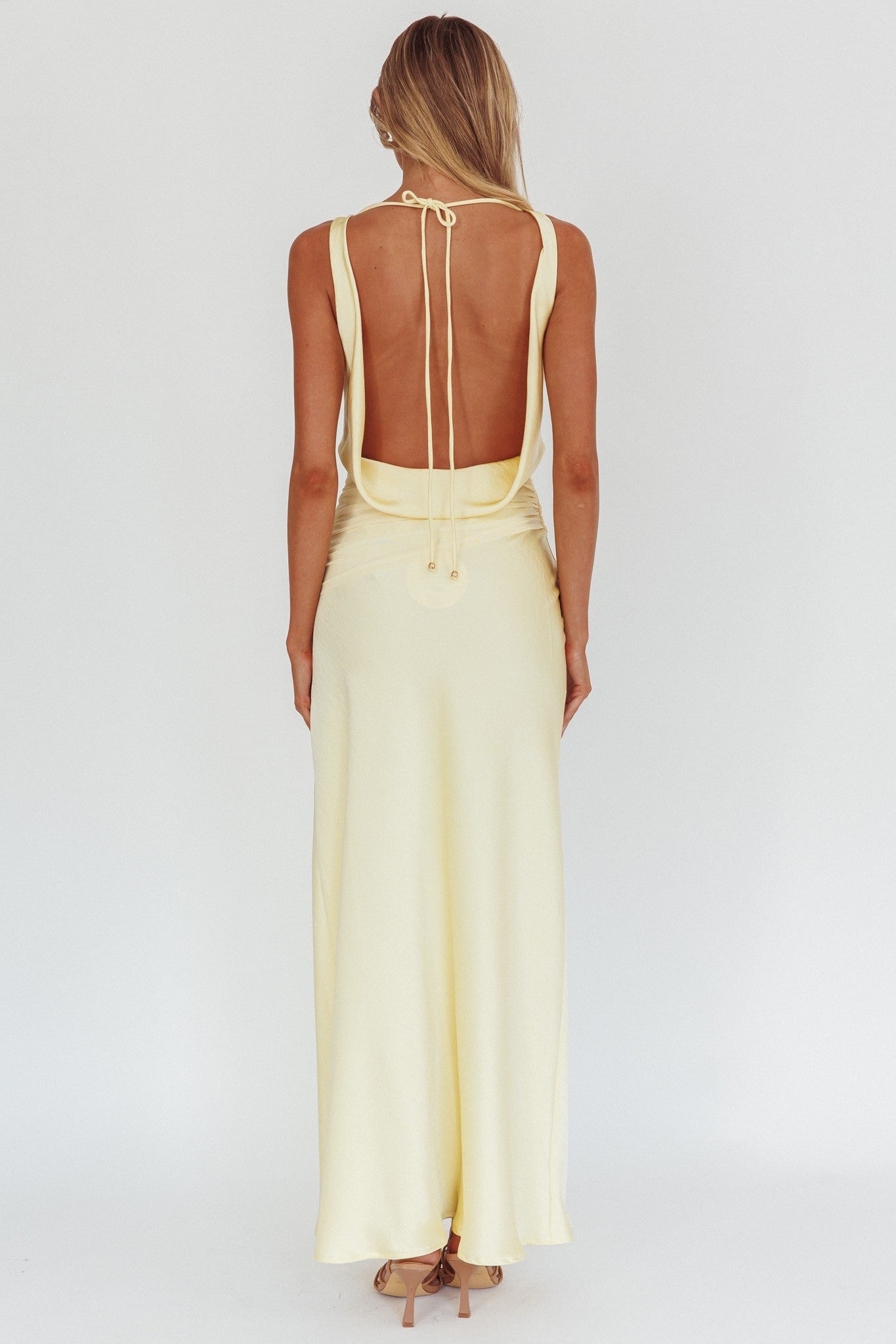 Buttercup Satin Maxi Dress