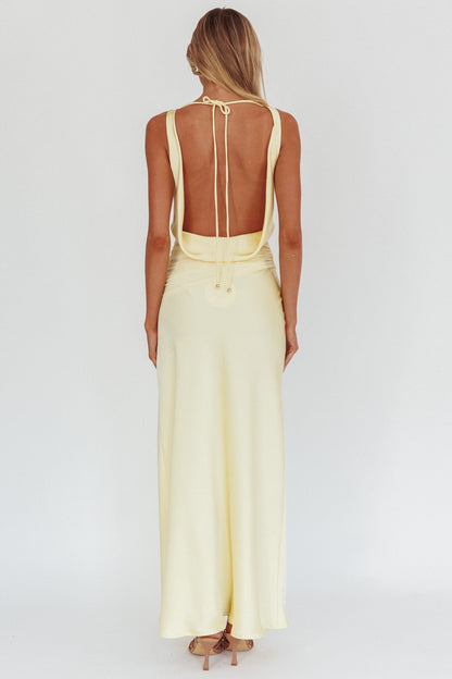 Buttercup Satin Maxi Dress