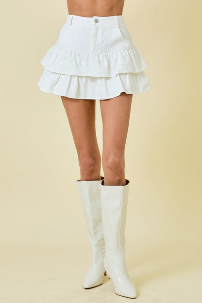 Delia Denim Mini Skort