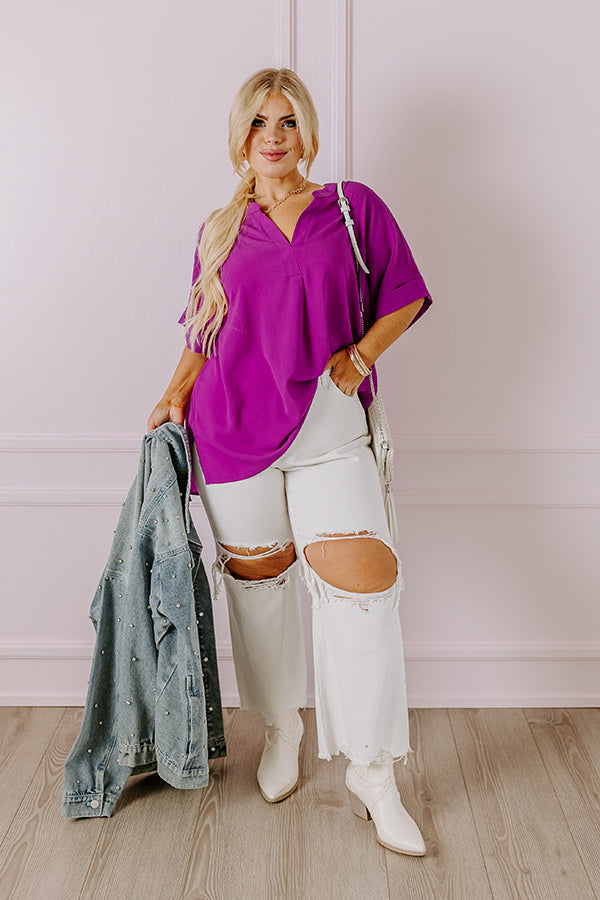 City Escape Shift Top in Orchid Curves