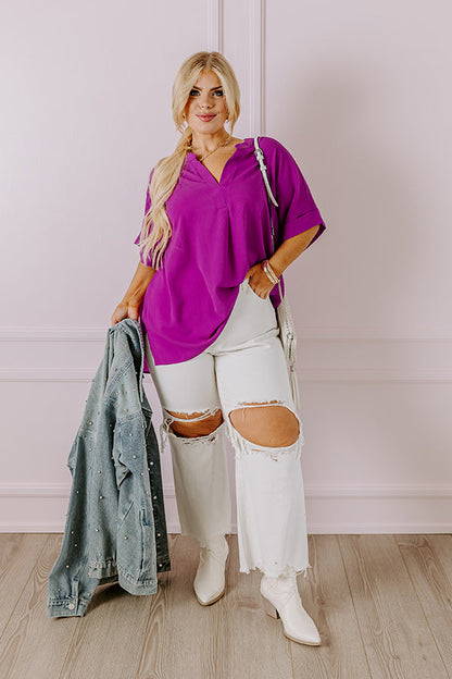 City Escape Shift Top in Orchid Curves