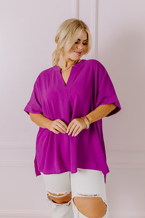 City Escape Shift Top in Orchid Curves