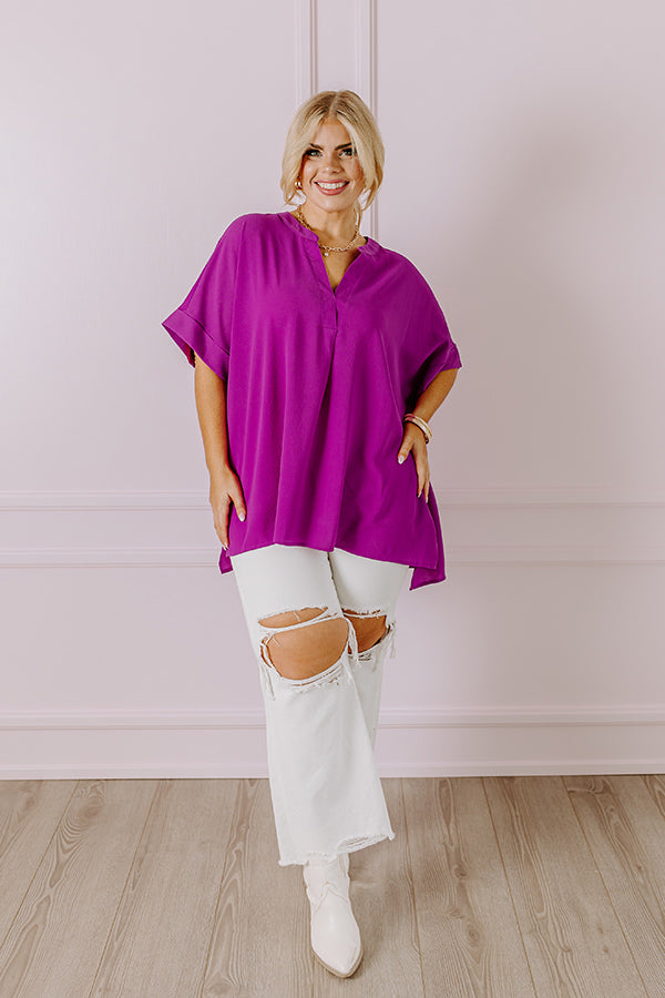 City Escape Shift Top in Orchid Curves