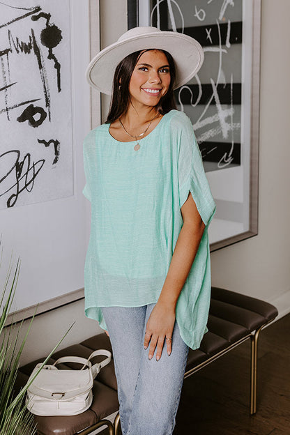 Grateful Life Shift Top In Mint