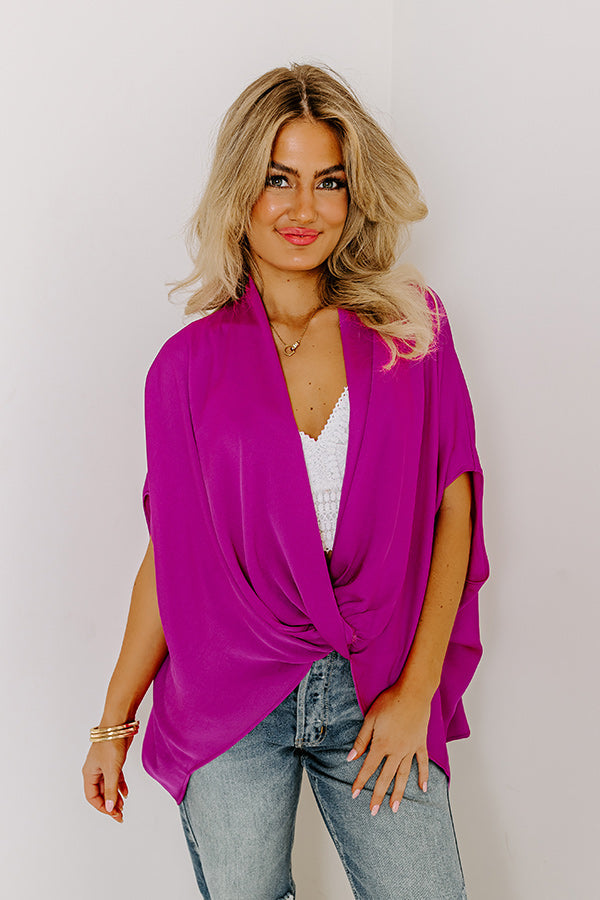 Party On The Go Surplice Top in Orchid