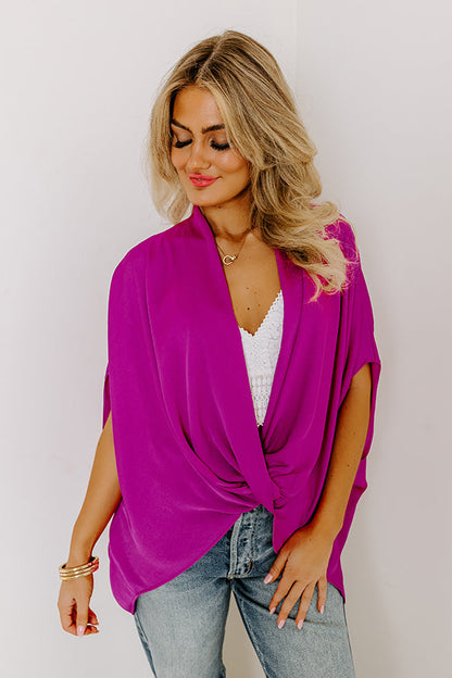Party On The Go Surplice Top in Orchid