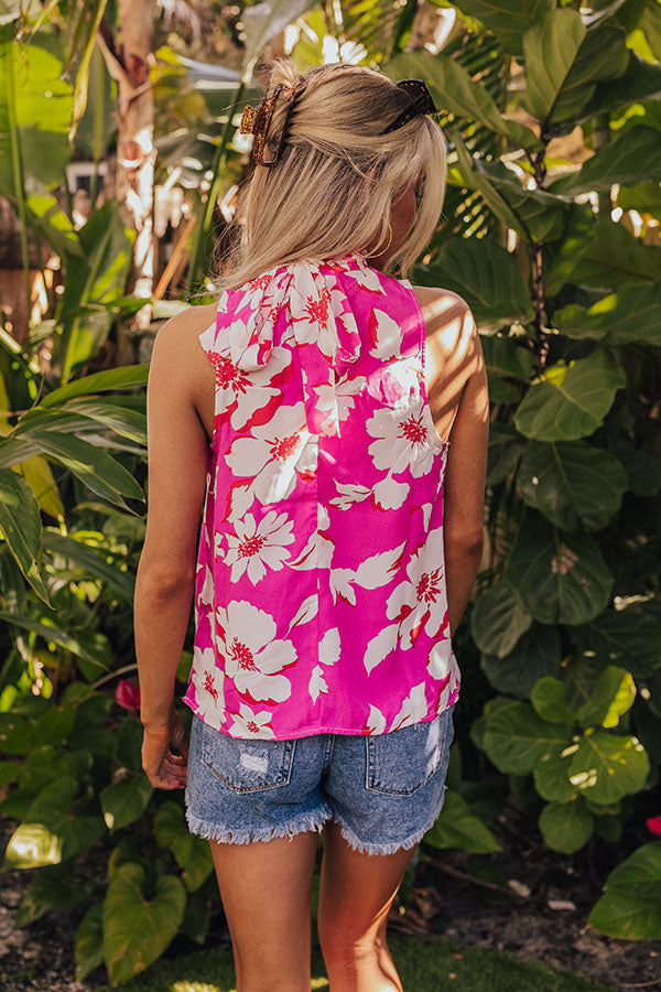 Botanic Bliss Shift Top in Pink