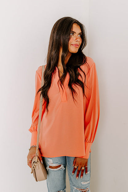 Charleston Getaway Shift Top in Coral