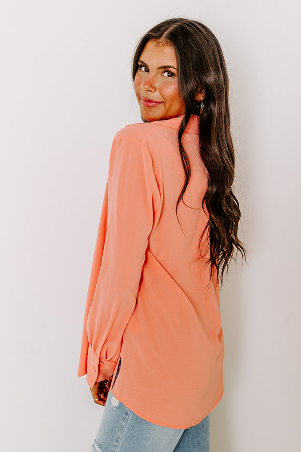 Charleston Getaway Shift Top in Coral
