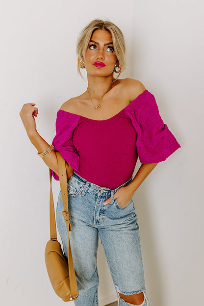 Flirtatious Outing Bodysuit In Berry