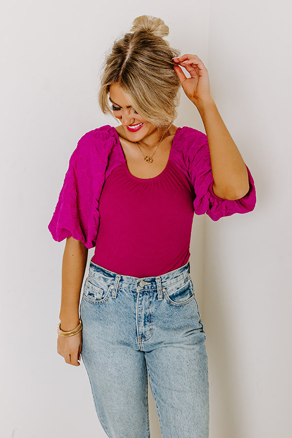 Flirtatious Outing Bodysuit In Berry