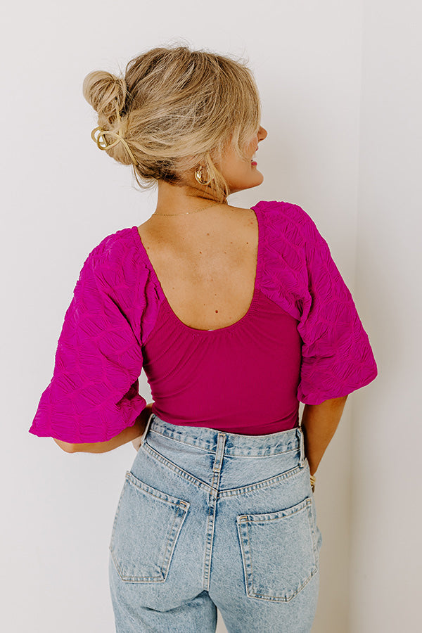 Flirtatious Outing Bodysuit In Berry