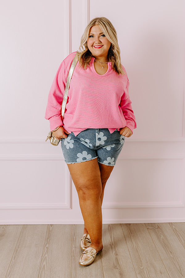 Boardwalk Babe Shift Top in Pink Curves