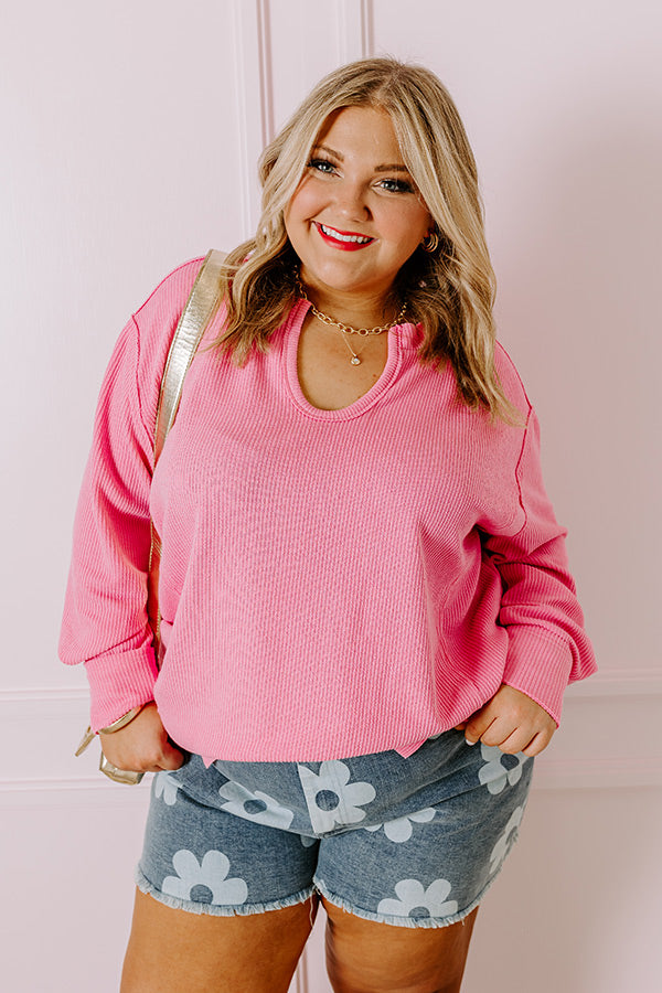 Boardwalk Babe Shift Top in Pink Curves