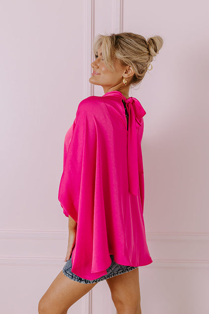 With You Always Shift Top in Hot Pink