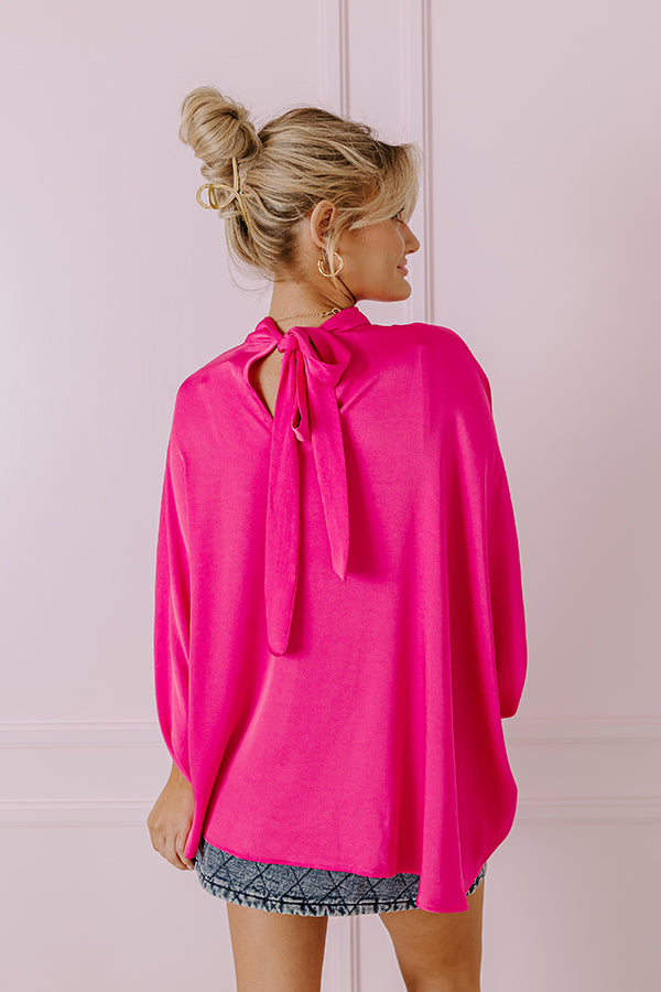 With You Always Shift Top in Hot Pink