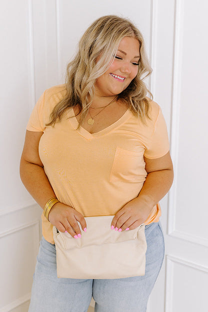 Casual Convo Shift Tee in Nectarine Curves