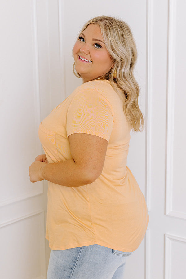 Casual Convo Shift Tee in Nectarine Curves