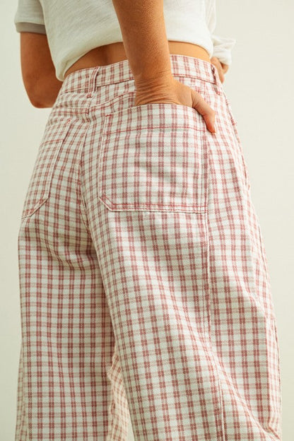 Checked Out Denim Pants
