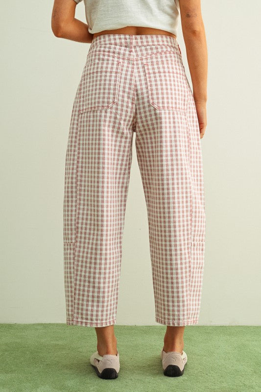 Checked Out Denim Pants