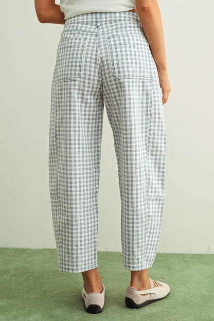 Checked Out Denim Pants
