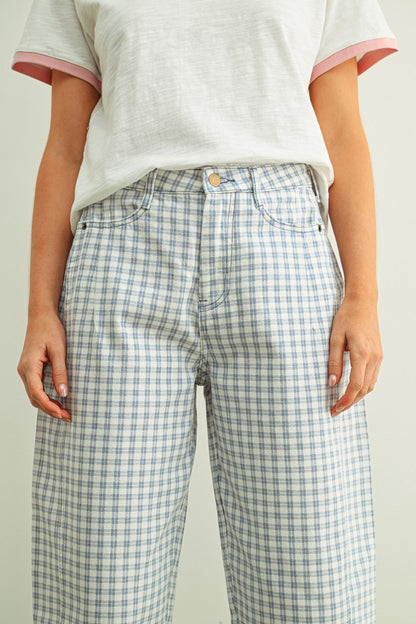 Checked Out Denim Pants