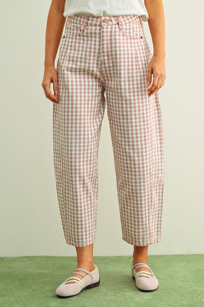 Checked Out Denim Pants