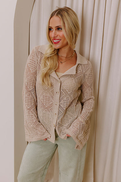 Tucson Sunsets Pointelle Knit Top