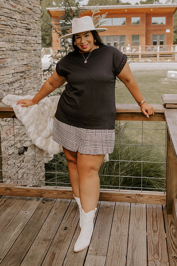 VIP Outing Shift Top in Black Curves