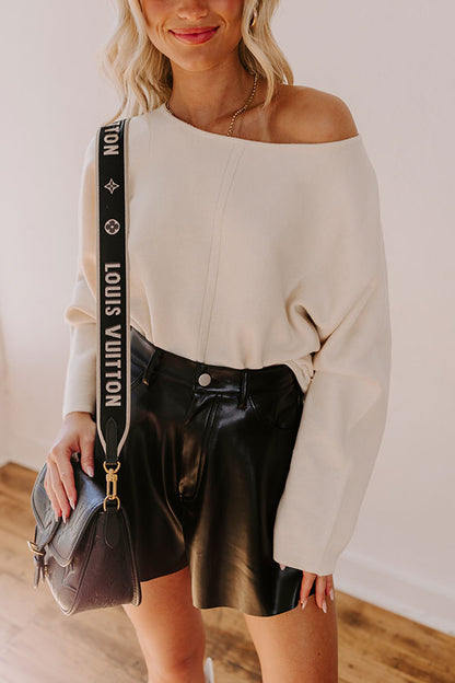 Cafe Social Knit Sweater Top in Cream