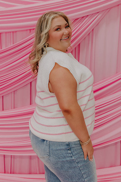 Sweet Treat Stripe Sweater Top Curves