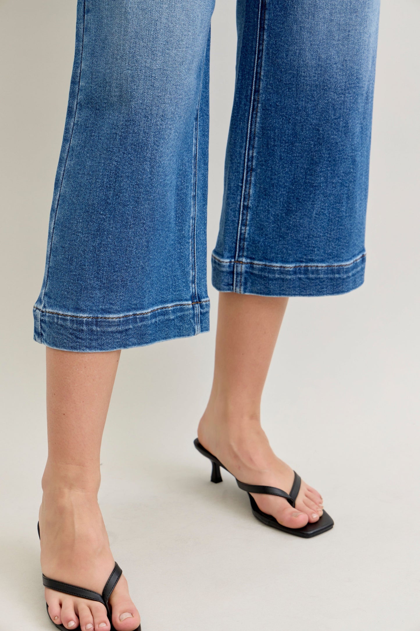 JB Mid Rise Wide Crop Jeans
