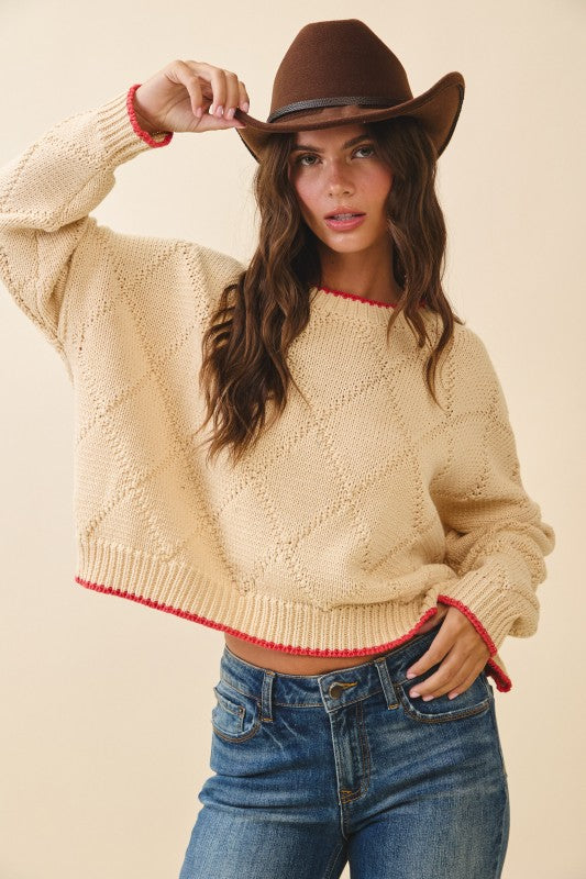 Diamond Knit Sweater