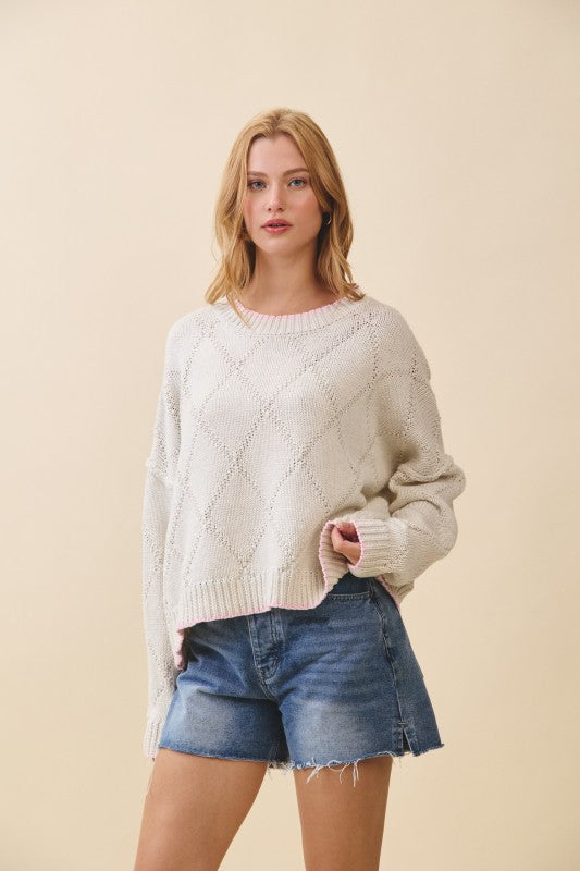 Diamond Knit Sweater
