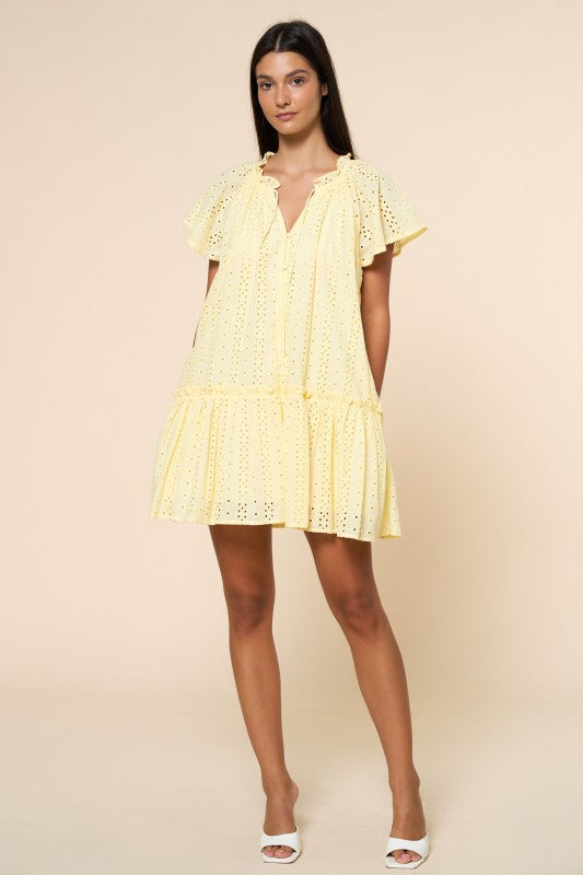 Eloise Eyelet Mini Dress