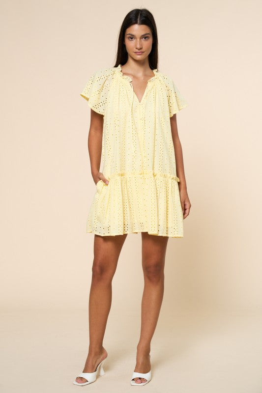 Eloise Eyelet Mini Dress